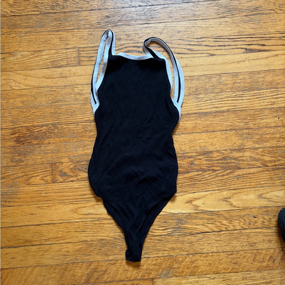 Reformation Black and White womens Bodysuit